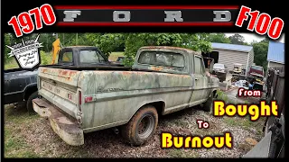 FIRST START after being ABANDONED? 1970 Ford F100 / From BOUGHT to BURNOUT!?