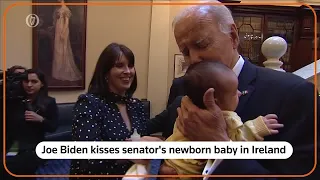 Joe Biden kissing senator's baby in Ireland