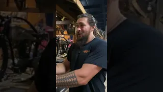 Jason Momoa shows bike collection of Matt Walksler at Time Museum