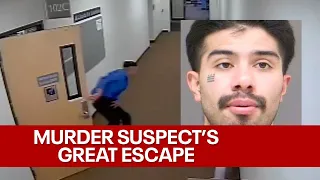 Murder suspect escapes courthouse in wild security video