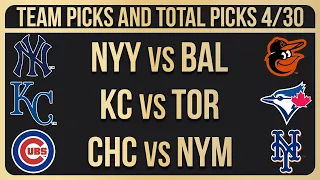 MLB Picks and Predictions Today 4/30/24 | MLB Picks Today 4/30/2024