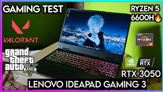 Lenovo IdeaPad Gaming 3 Ryzen 5 6600h Rtx 3050 Gaming Test With Fps |IdeaPad gaming 6600 gaming test