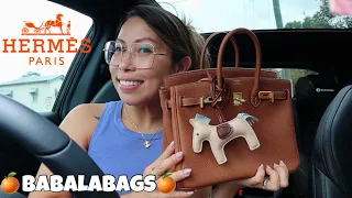 HERMES BIRKIN 25cm GOLD | WHAT’S IN MY BAG feat BABALABAGS