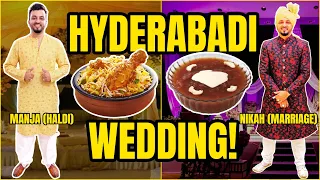 HYDERABADI WEDDING | COUSIN KI SHADI, MANJA (HALDI), MARFA & DINNER MEY BAHUT MAZA AYA!
