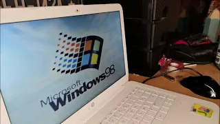 Windows 98 SE on recent laptop.