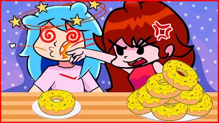 100 vs 1  LAYERS CAKE FOOD CHALLENGE - FRIDAY NIGHT FUNKIN MUKBANG ANIMATION 100개 레이어 음식 챌린지