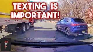 Pulls Out While Texting | Hit and Run | Bad Drivers, Brake check | Other Dashcam 566