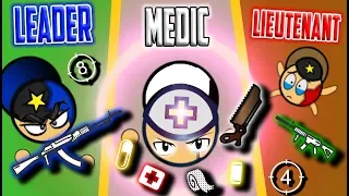 LEADER vs MEDIC vs LIEUTENANT! Surviv.io 50 vs 50 Battle Royale Best Moments!