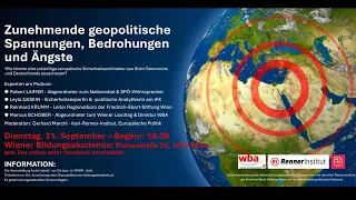 Zunehmende geopolitische Spannungen, Bedrohungen und Ängste