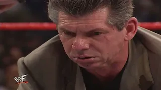 Vince McMahon Receives ,Stone Cold Stunner, & ,Rock Bottom, & ,The Last Ride, At The Same Time