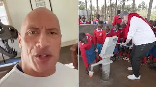 The Rock REACTS to Mr Beast Building 100 Wells in Africa