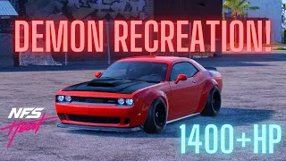 Need for Speed Heat Gameplay - 1400+HP Dodge Challenger! DEMON RECREATION!