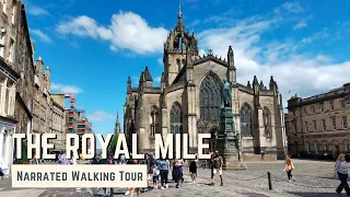 The Royal Mile, Edinburgh (Part 1) | 4K Narrated Walking Tour | Let's Walk 2022