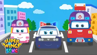 Siren Trio | Kids songs | Car Songs | Super wings Song | NurseryRhymes