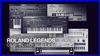 Making Old School Beat with Roland Cloud TR-909 SH-101 TR-606 TB-303 TR-727 JUNO-106 RAW Session