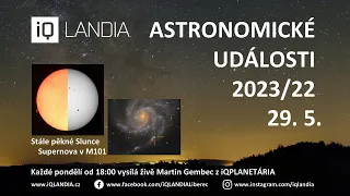 Astronomické události 2023/22 (+ přelety ISS přes Slunce a Měsíc)