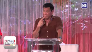 Mayor Rody Duterte gives opening speech on the #PilipinasDebates2016