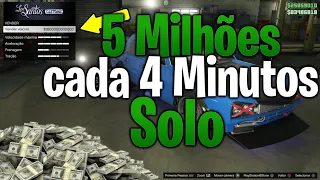 *5 Milhões cada 4 minutos fácil* em Super Glitch de dinheiro solo no gta 5 online