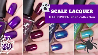 SCALE LACQUER Halloween октябрь 2023 || обзор и свотчи лаков для ногтей