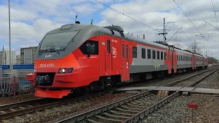 Электропоезд ЭП2Д-0135 с поездом №869 "Томский экспресс" Томск-2 – Новосибирск-главный