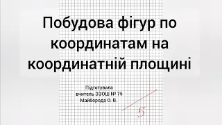 6 клас математика Побудова фігур по координатам точок на координатній площині