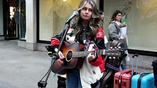 Saibh Skelly with "Valerie" on Grafton Street... (Amy Winehouse & Mark Ronson) cover.