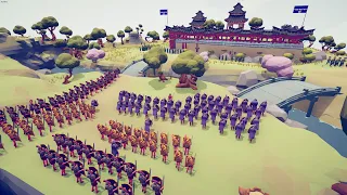 150x ROMAN ARMY ATTACK SAMURAI CASTLE - Totally Accurate Battle Simulator TABS
