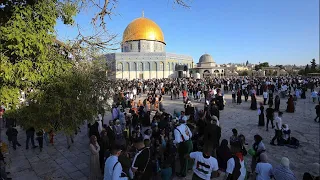 Al AQSA Mosque Sunday 11th Feb Maghreb Adhan ||آذان صلوة المغرب فی المسجد الاقصی المبارک