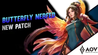 BUTTERFLY NERFED NEW PATCH - ARENA OF VALOR