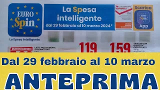 Volantino EUROSPIN dal 29 febbraio al 10 marzo #anteprima