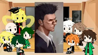 My favorite Anime reacts to each other "PART8GON" (killgon?)
