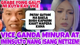 VICE GANDA MINURA AT ININSULTO NG ISANG NETIZEN