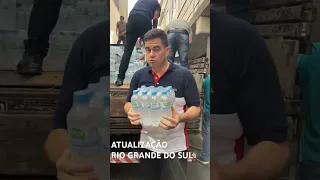 Acaba de chegar um caminhão de água enviado ao Rio Grande do Sul pelo #UNISOCIAL