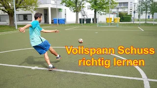 Wie Richtig mit Vollspann Schießen lernen Tutorial /Vollspannschuss, schießen wie ein Profi