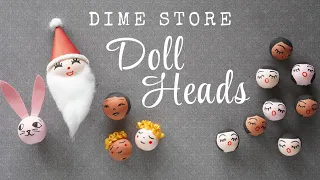 Drawing Vintage Faces on Spun Cotton Doll Heads - Simple and Cute Craft Project!