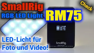 RGB LED Light SmallRig RM75 | Für Videofilmer und Fotografen | mit App-Steuerung und Magnetisch!