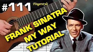Frank Sinatra My way acoustic guitar tutorial tabs cover instrumental (guitarclub4you)