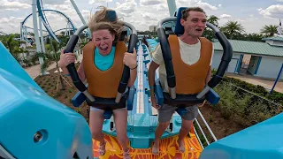 The Surf Coaster - PIPELINE (Rider View) SeaWorld Orlando