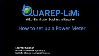 How to set up a Power Meter for Illumination Intensity Measurement on a Light Microscope