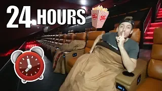 24 HOUR MOVIE THEATER OVERNIGHT FORT!