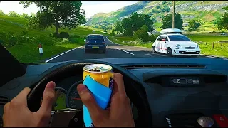 One Day in Forza Horizon 4 Traffic 🚦 Real Hands & Steering Wheel