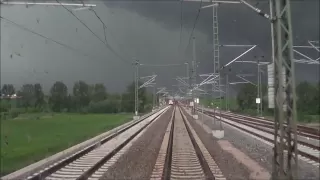 Führerstandsmitfahrt im VT 612 ins Unwetter