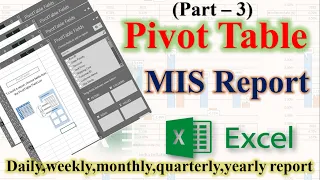 Daily, Weekly, Monthly, Quarterly and Yearly Report | Pivot table | Part 3 | ES1V20