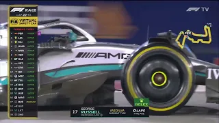 George Russell almost hits the wall after boxing for slicks | 2022 Singapore Grand Prix