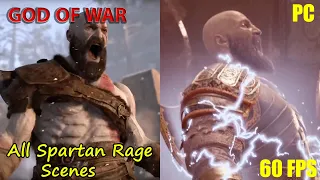 No One Can Stand before Spartan Rage | Kratos gets Angry Scenes | God of War PC | 60 FPS