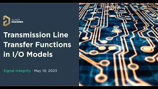 Exploring Transmission Line Transfer Functions in I/O Models