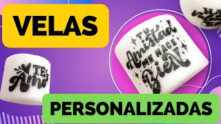 Como hacer VELAS PERSONALIZADAS con lettering