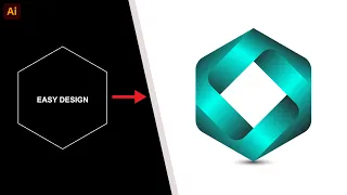 Modern Polygon Logo Design in Adobe Illustrator | Illustrator Tutorial