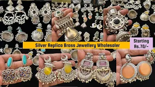 Silver Replica Jewellery Wholesaler | Brass Matte Gold Jewellery Collection| #brassjewellery