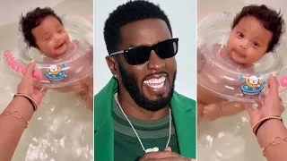 Sean 'Diddy' Combs Shares Sweet Video Of Youngest Daughter Love Swimming On Her Own During Bath!😍